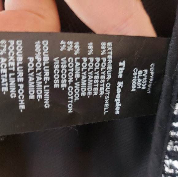 The Kooples Evening tweed jacket (black&white metallic thread) - Picture 3 of 10